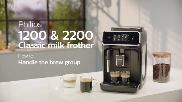 Como manusear o grupo de infusão da Philips Série 2200